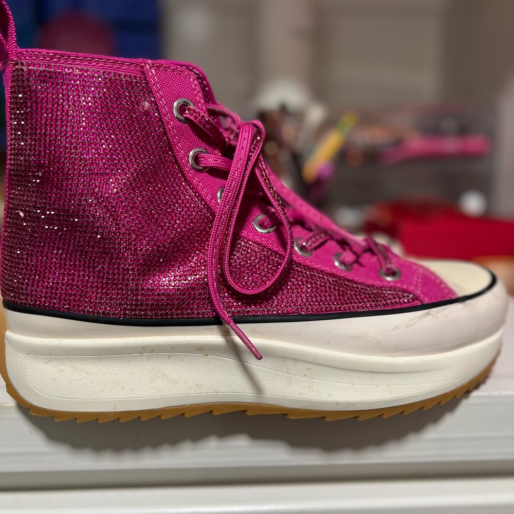 Steve Madden Fuchsia High-Top Sneakers
